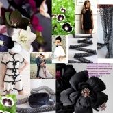 Czarna w�ska koronka