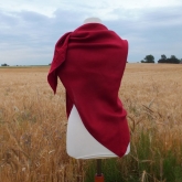 Chusta lniana czerwie� malinowa 195x96