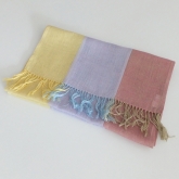 Szal lniany Nr 014 ��ty liliowy r�owy