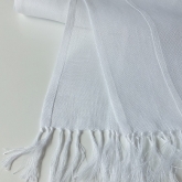 Szalik lniany Nr 019 bia�y