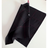 �cierka lniana CZARNA len obrus. 190 g/m2 z haftem