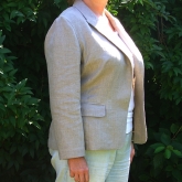 �akiet lniany szary 46