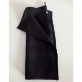 �cierka lniana CZARNA len obrus. 190 g/m2 z haftem