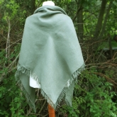 Chusta lniana ziele� khaki p�owa 150x150