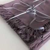 Chusta lniana wrzosowa 148x148
