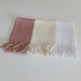 Szal lniany Nr 004 biel ecru r�