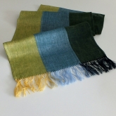 Szal lniany Nr 027 ziele� jasna morski ziele� ciemna