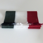 Szal lniany Nr 021 malina ecru ziele�