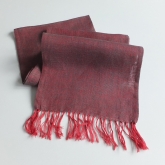 Szalik lniany Nr 007 czerwono stalowy