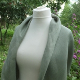 Chusta lniana ziele� khaki p�owa 150x150