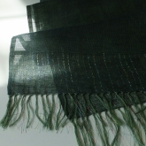 Szalik lniany nr 014 zielony ciemny