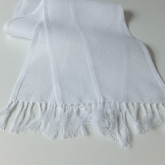 Szalik lniany Nr 019 bia�y