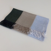 Szal lniany Nr 012 b��kit szary ziele�