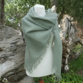 Chusta lniana ziele� khaki p�owa 150x150