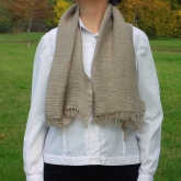 Szalik lniany Nr 002 szary kreszowany