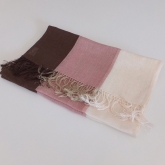 Szal lniany Nr 006 ecru r� br�z