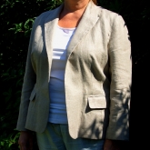 �akiet lniany szary 46