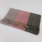 Szal lniany Nr 020 szary r� pr��ki